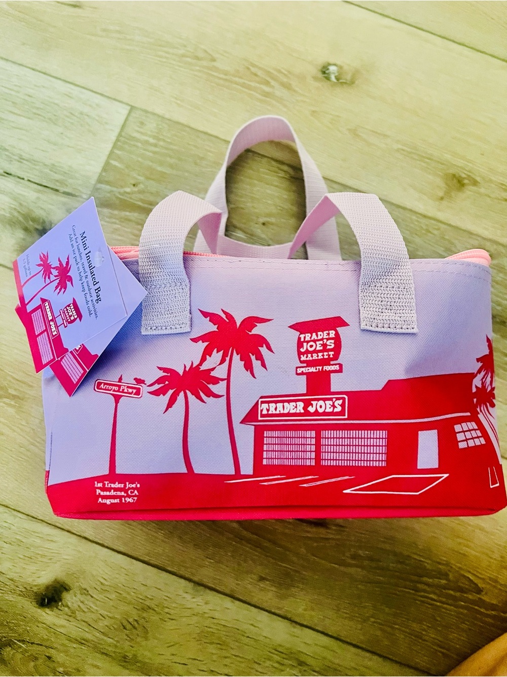 Trader Joe's Pink & Purple Insulated Mini Tote